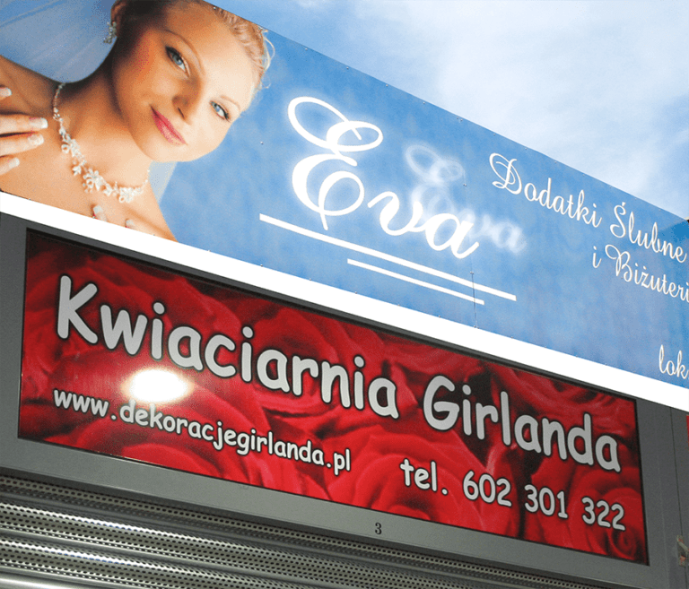 Dekoracja Girlanda, szyld reklamowy Białystok
