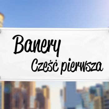 Baner reklamowy w formie szyldu w Białymstoku